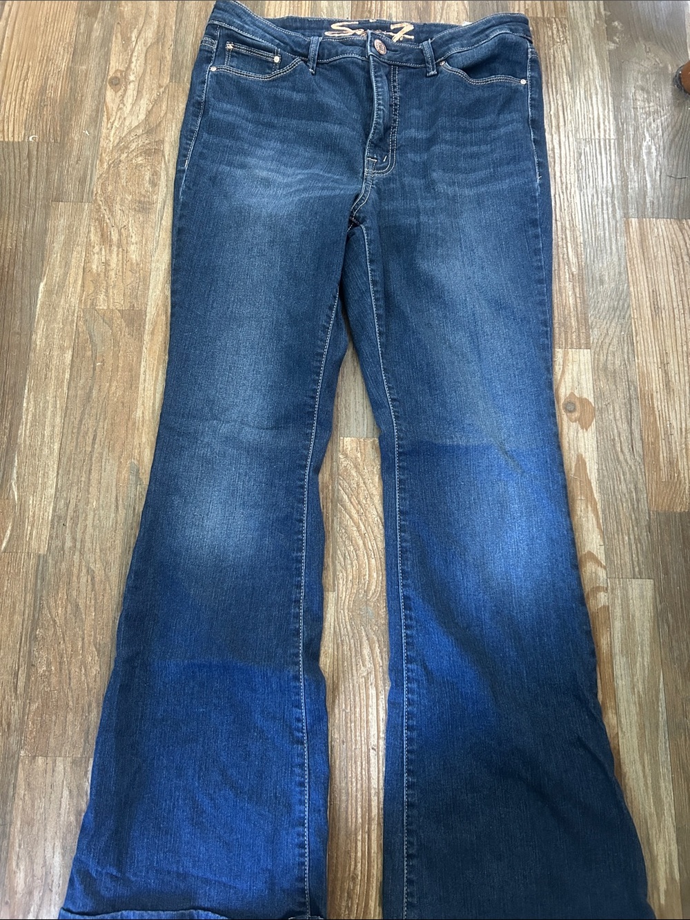 Seven7 Dark Blue Flare Jeans